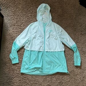 Womens Nike windbreaker jacket zip up  turquoise blue size small new without tag